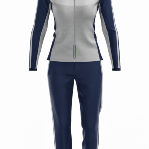 Navy & Heather Gray Custom Tracksuit Warm-Up Suit