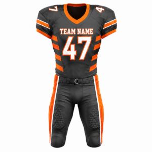 Orange & Black American Football Uniform
