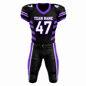 Black & Electric Purple Custom Football Uniform
