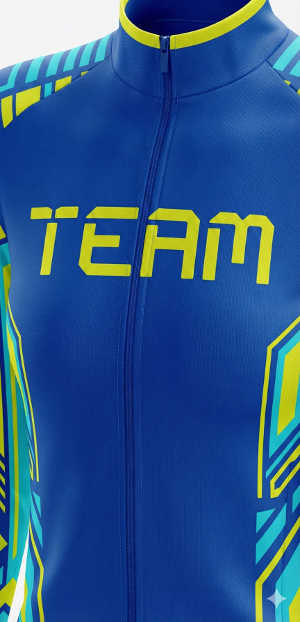 Royal Blue & Neon Cyber Custom Tracksuit Warm-Up Suit - Image 3