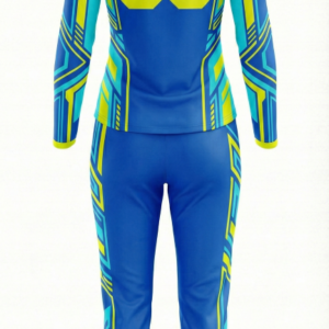 Royal Blue & Neon Cyber Custom Tracksuit Warm-Up Suit